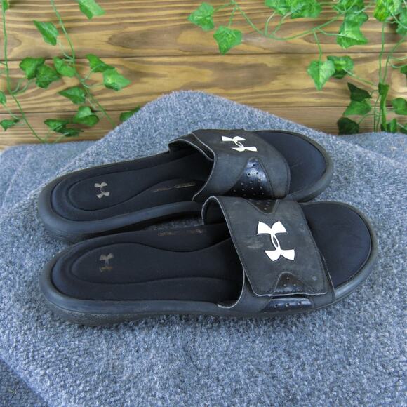 Under Armour Men's Slide Black Synthetic Size 8 Medium Used 2025 - Picture 3 of 7